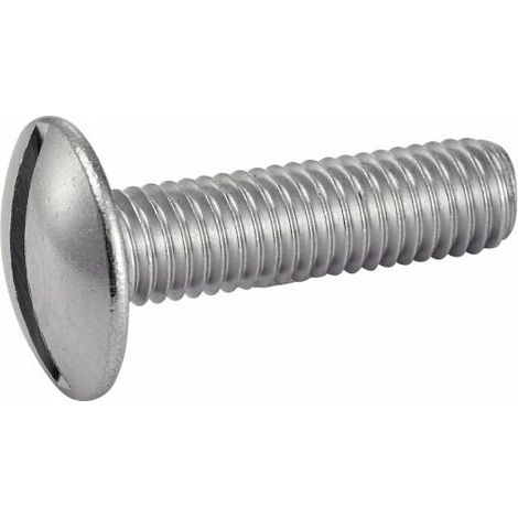 Vis à métaux tête ronde large -POELIER- fendue - mm Boîte de A2 4x8 200 Inox (1/2)