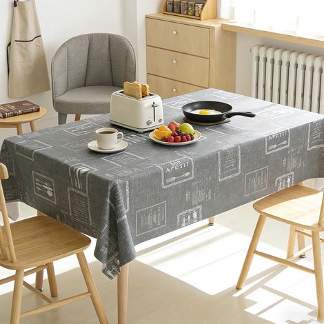 Rechteckige Tischdecke PVC, fleckabweisend, wasserdicht, kratzfest, nordischer Stil