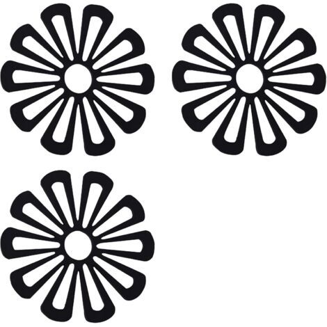 3 pièces – Sous-plats en silicone multifonctionnels, tapis de table antidérapants et résistants à la chaleur (jusqu’à 240 °C), noirs, pour cuisine et salle à manger
