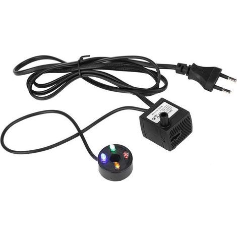 2-Watt-Tauchpumpe für Aquarien, SM-016-220V, mit 4 farbigen Leuchten, Steingartenfilter, EU-Stecker, 240 V (1/5)