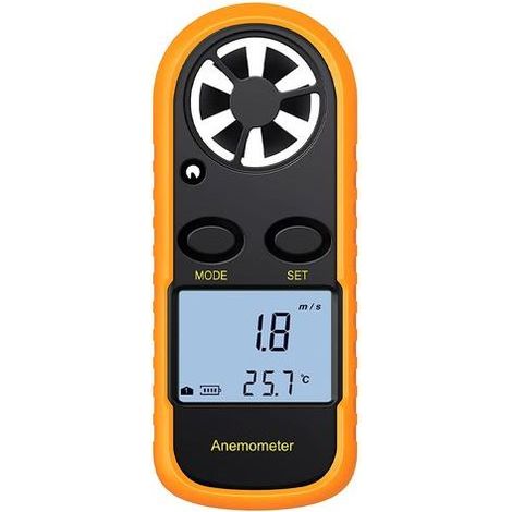 Anémomètre numérique LCD - Mesure de la vitesse du vent (1/5)