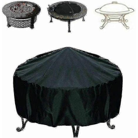 Housse ronde pour brasero en tissu Oxford 210D, imperméable, anti-poussière et pare-soleil.-12012020cm