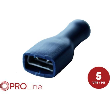ACV 346324-1-5-p Steckzunge Steckdicke: 0.8 mm Vollisoliert Blau 5 St. Piece