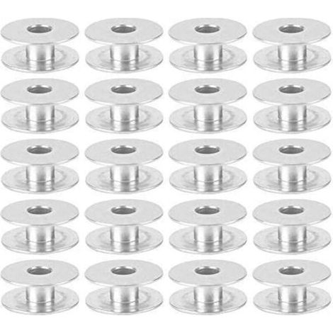 100 pcs Bobines De Machine À Coudre, Bobine De Fil en Aluminium Universelle Bobine Vide pour Machine À Coudre Plat Machines À Coudre Industrielles Accessoires (1/4)