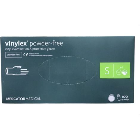 Mercator Transparente Vinylhandschuhe, 100 Stück – Größe S (1/4)
