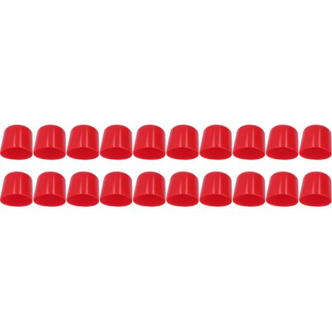 20 rote PVC-Kappen 40 mm, korrosionsbeständige Kabelschutzkappen, elastisch, flammhemmend, leicht, mit Gewindeschrauben (1/5)