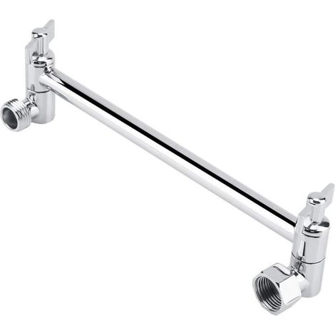 Extension de bras de douche avec accessoires, Réglable Fixation murale Bras de douche en laiton Pour salle de bain Inférieure avec Accessoire Salle de Bain Chromé (1/5)