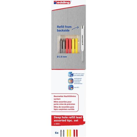 Edding Sortiert 6er-Blister 4-8881-6-2999 Punta di ricambio Blu, Giallo, Rosso 1 KIT (1/5)