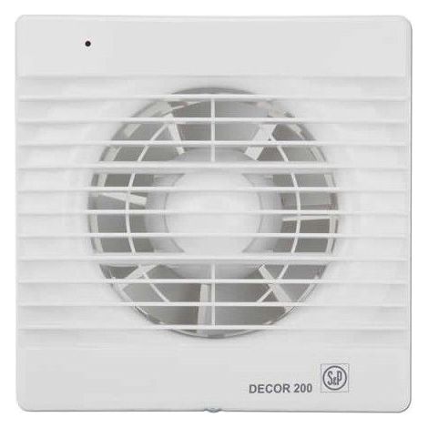 Extractor baño axial 185m3/h extrapl. c/a bl decor 200-c s&p (1/2)