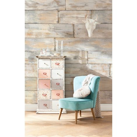 Photo murale - 368 x 248 cm - panoramique intissé - Shabby Chic (1/3)