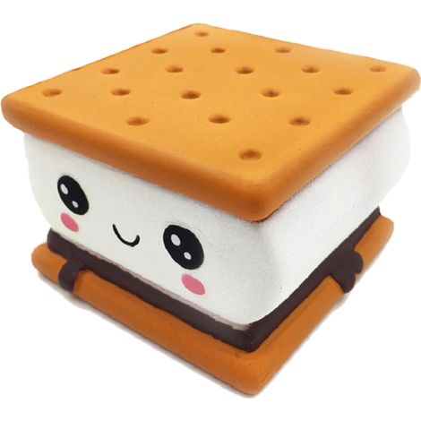 Biscuit sandwich au chocolat, jouet anti-stress à presser, à remontée lente, parfumé, cadeau (1/5)