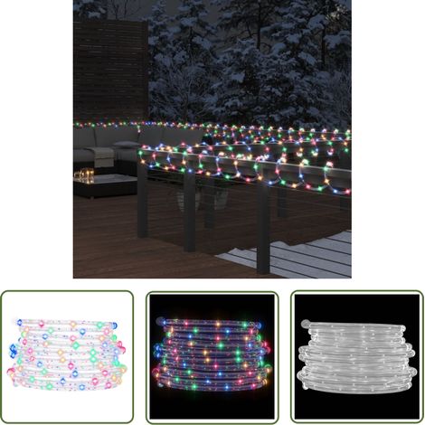 The Living Store Cordon lumineux avec 1200 LED Multicolore 50 m PVC - Guirlande Lumineuse - Éclairage Festif - Décoration Noel - Lumière Multicolores - Décoration Intérieure (1/5)