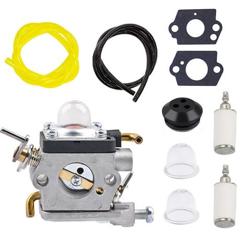 Carburatore con guarnizione e tubo del carburante per tagliasiepi Husqvarna 122HD45, 122HD60, 522HD60S, 522HDR60S, Jonsered HT2223T e HT2218 sostituisce i codici articolo 596658301 e 523012401. (1/4)