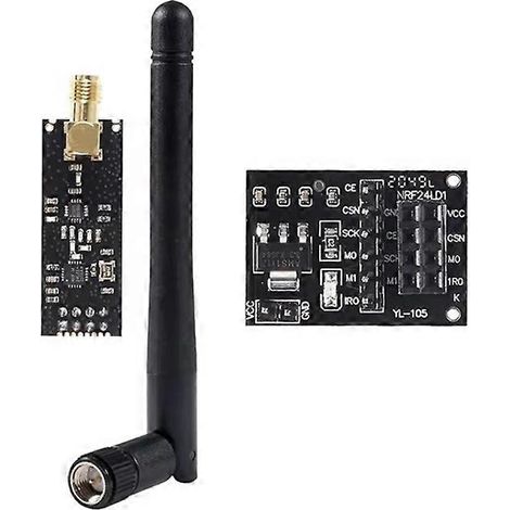 Module sans fil NRF24L01+PA+LNA avec antenne longue portée (1100 mètres) et adaptateur inclus (1 kit). (1/5)