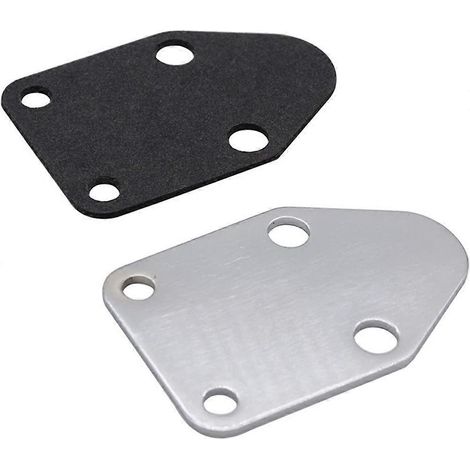 Plaque d'obturation chromée pour pompe à carburant SBC avec joint pour moteurs Chevy SB 283, 327, 350, 383 et 400 - SFYGV (1/5)