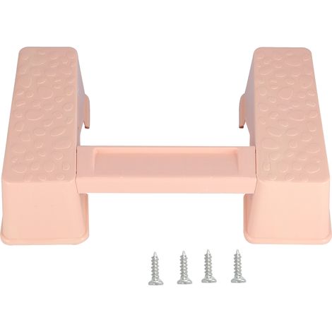 Tabouret de Toilette Multifonction Anti-Dérapant, Support Poids Renforcé pour Salle de Bain Rose (1/5)