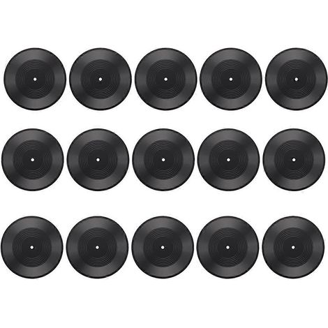 15 leere 7-Zoll-Vinyl-Schallplatten zur Wanddekoration, Vinylimitat (1/5)