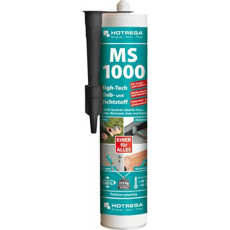 Sellador adhesivo multiusos, adhesivo de montaje negro, sellador de poliuretano negro, 290ml negro