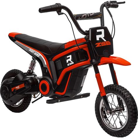 MOTO ELETTRICA PER BAMBINI CON ACCELERATORE MANUALE. 2 VELOCITÀ 8-16KM/H. ETÀ 8-12 ANNI. ROSSO (1/5)