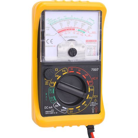 KT7007 Mini-Handmultimeter mit Zeiger und manuellem Messbereich, analoges Multimeter, Voltmeter, Amperemeter, Messgerät (1/5)