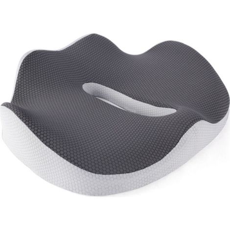 Coussin de siège en mousse à mémoire de forme pour chaise de bureau, fauteuil roulant, chaise à manger, siège de gaming et siège auto – soulage les douleurs du coccyx, des nerfs sciatiques, du dos, de (1/5)