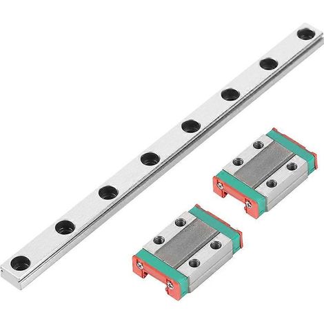 Rail de guidage linéaire MGN9B de 150 mm de diamètre et de 9 mm de largeur, avec 2 blocs de rail MGN9B.