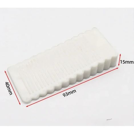 Butée de porte d'entrée (blanche - petite) anti-collision, amovible, en caoutchouc, pour usage domestique, sans perçage, à coincer. (1/5)