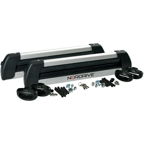 Nordic-King EVO aluminium NK-40, portasci per barre da tetto - Argento