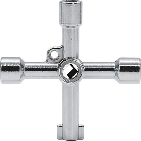 Armoire de commande électrique multifonctionnelle en forme de croix, clé triangulaire, porte d'ascenseur, compteur d'eau, vanne, clé à trou carré/à trou rond (1/4)