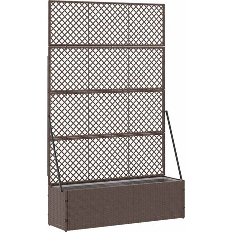 Jardinière,Bac à fleurs,Pot de fleurs Marron 105 x 30 x 170 cm Métal CFW69529 (1/5)