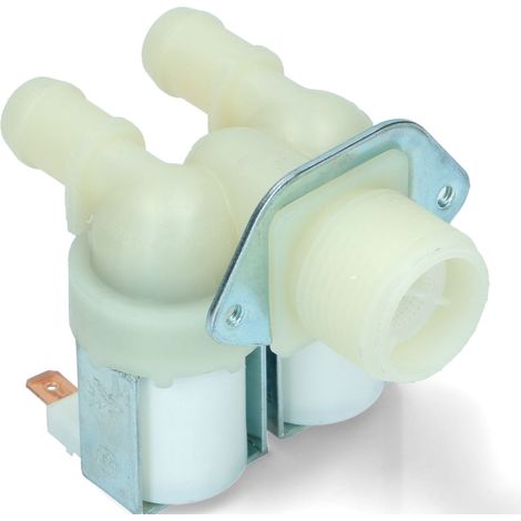 ELETTROVALVOLA LAVATRICE UNIVERSALE  2 VIE 180°   uscita  15MM  BRANDT (51X1235) (1/3)