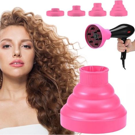 Diffuseur universel pour sèche-cheveux – Diffuseur en silicone pliable pour cheveux bouclés – Accessoire facile à nettoyer – Pour utilisation à domicile et en salon de coiffure (1/5)