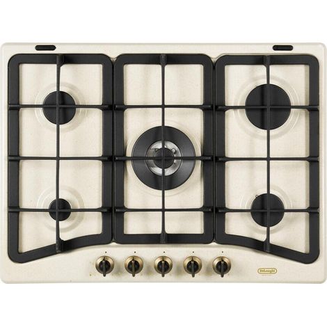 Placa de cocina Delonghi AVF 57 PRO 5 quemadores avena 68 cm