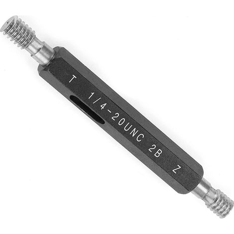 Jauge filetée bouchon acier au mercure, calibre de contrôle qualité supérieure, norme 2B, unités US, pas 1/4-20 UNC, haute précision. (1/5)