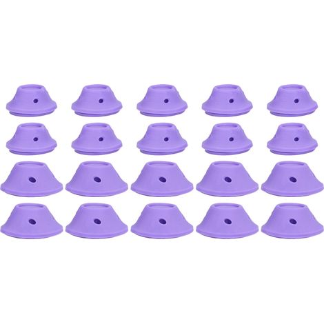 20 Pièces Bigoudis en Silicone pour Cheveux, Rouleaux à Mèches en Forme de Champignon, Outil de Coiffure Ondulée à Domicile pour Femmes (1/5)