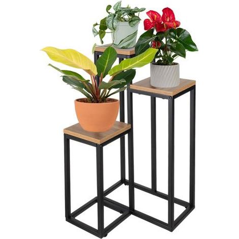 ruhhy Moderner Pflanzenständer Metall 67 cm Mehrstufig
