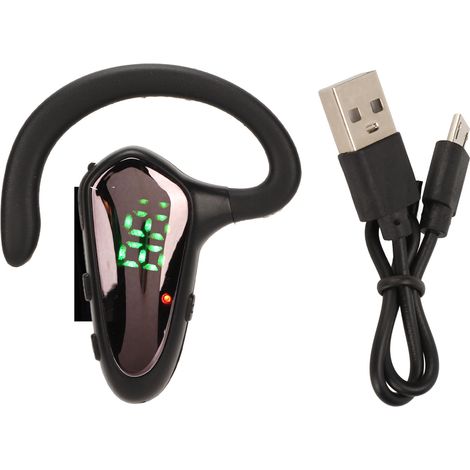 Casque Bluetooth sans fil à réduction de bruit, écouteurs à crochet d'oreille avec affichage numérique LED, pour bureau professionnel et sport (1/5)