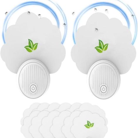 Répulsif anti-moustiques - Blanc, lot de 2, prise européenne (1/5)