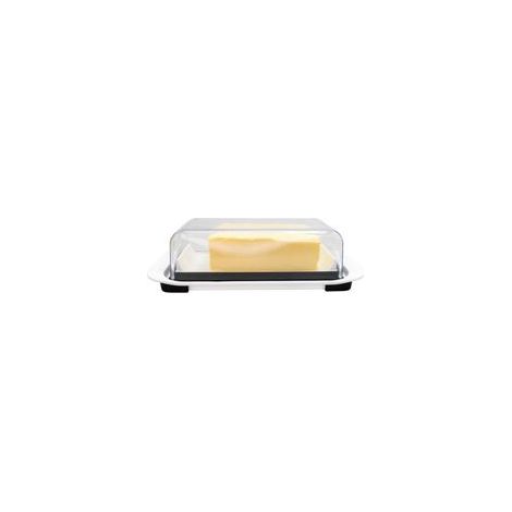 Beurrier avec couvercle transparent et base antidérapante - joint en caoutchouc assurant une conservation optimale du beurre. (1/5)