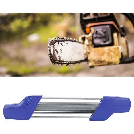 Affûteuse de chaîne de tronçonneuse manuelle 2 en 1 de 5,2 mm, compatible avec les modèles STIHL 5605, 750 et 4303 (diamètre 3/8 po et 0,325 po, bleu). (1/5)