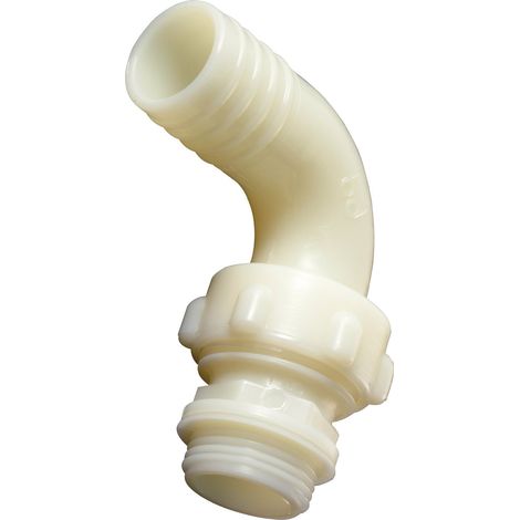 10 raccordo portagomma curvo in nylon 40mm pompa tubo porta gomma (1/2)