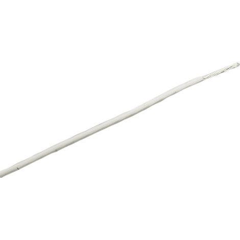 Fil électrique RS PRO 0,05 mm² 30 AWG, 300 V, ETFE Blanc, 50m ( Prix pour Bobine de 50 Mètres )