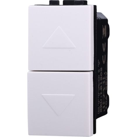 ETTROIT LB1204 Doppelter verriegelter Auf- und Ab-Schalter, 10 A, Weiß, kompatibel mit Bticino Living Light
