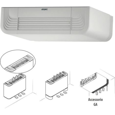 Aermec FCZ 300 U Ventilconvettore per impianto 2 tubi, universale con mobile, griglia orientabile, installazione orizzontale/verticale (batteria principale standard) senza comando a bordo - compatibil (1/3)