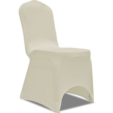 50 housses de chaise extensibles beiges (1/5)