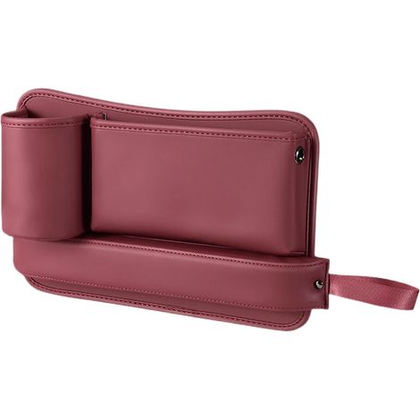 (Rouge A) Sac de rangement multifonctionnel avec porte-gobelet, combleur d'espace pour siège auto, boîte de rangement pour ranger et organiser les pièces intérieures de voiture (1/5)