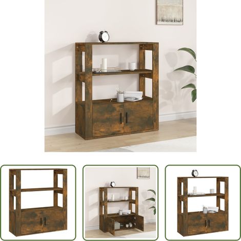 Holzbeistelltisch - Sideboard Räuchereiche 80x30x90 cm Holzwerkstoff (1/5)