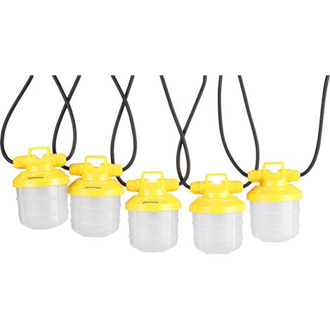 Guirlande De Chantier 5 Lampes Led 5000lm Blanc Froid 15 M - Sylvania