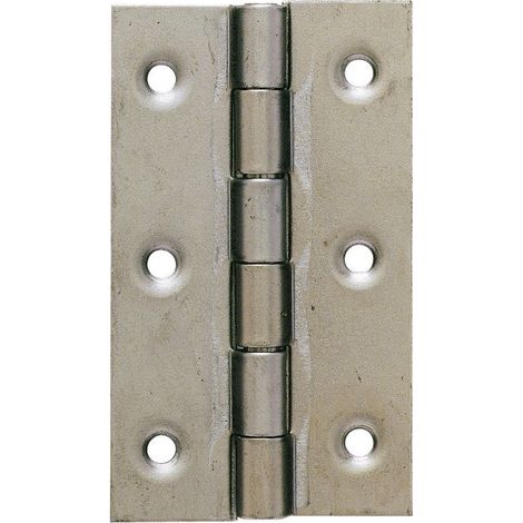 Charnière rectangulaire double feuille bordelaise b acier décapé 70 x 40 25