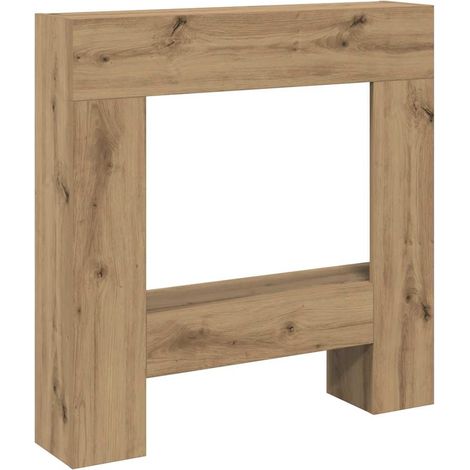 Cadre de cheminée chêne artisanal 81x18x82 cm bois ingénierie